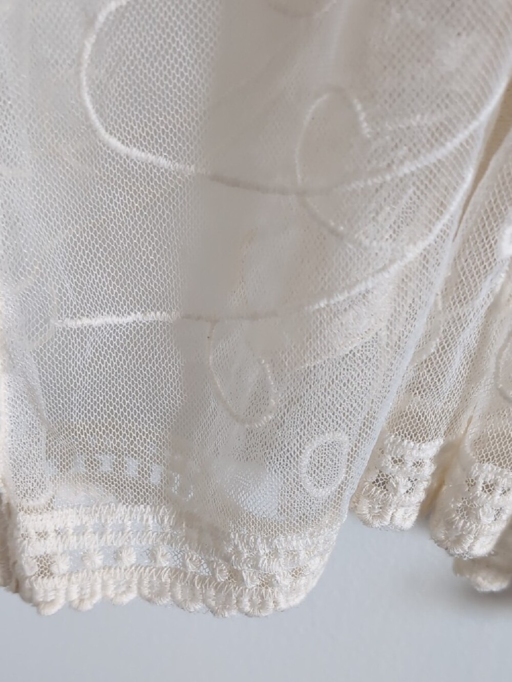 Boho Lace Embroidered Swim Coverup - Cream - Picture 4 of 7